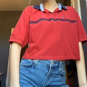 Brandy Melville Tommy Hilfiger collared crop